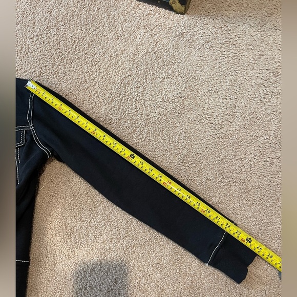 PROJECT G Black Soft Fleece Bomber Jacket with contrast Stitch in Black - Picture 7 of 9